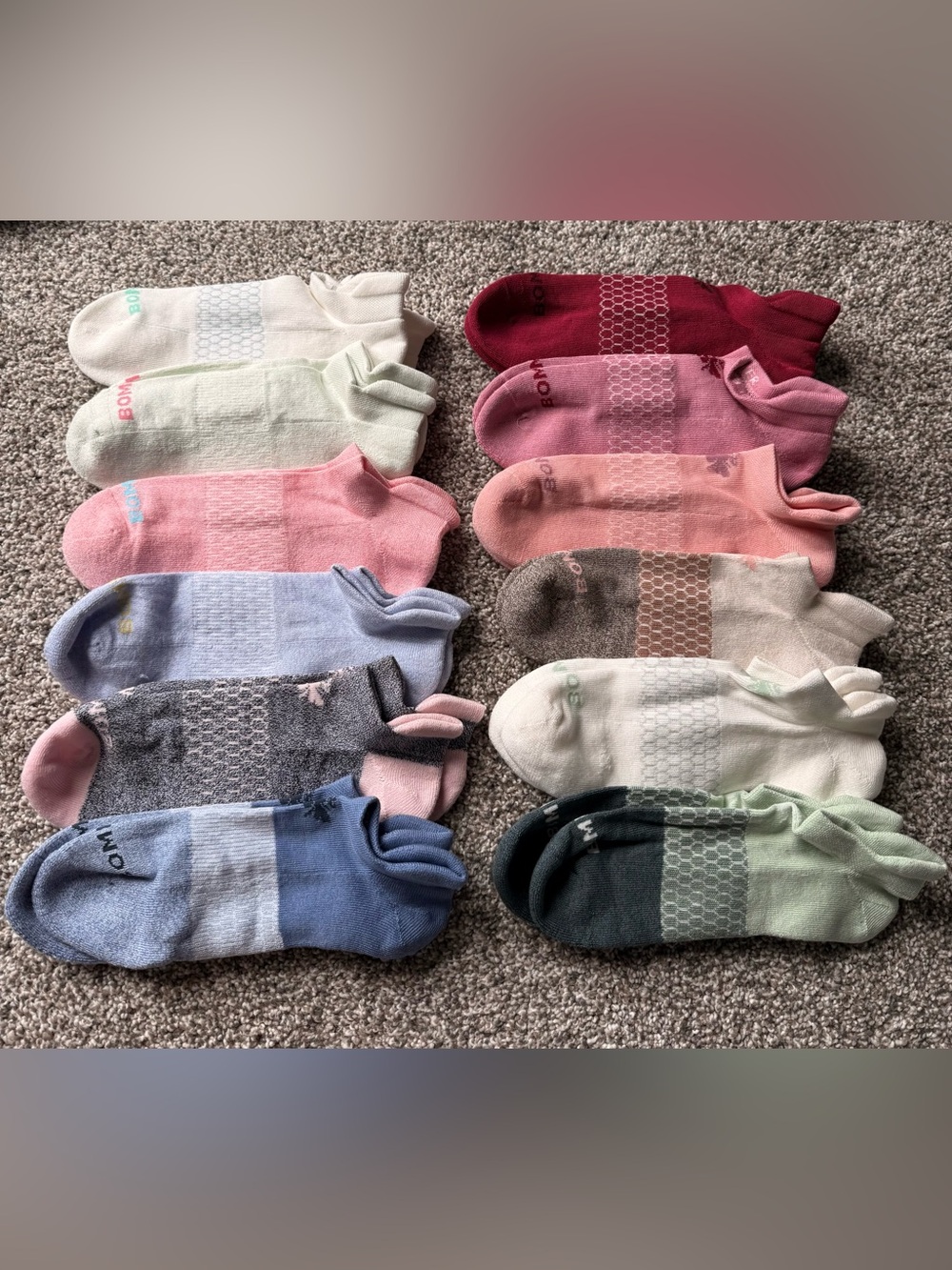 Bombas Women's large No-Show Sock Bundle NWT